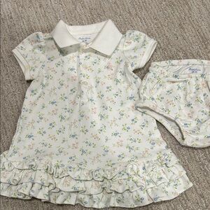 Ralph Lauren Cream Floral Baby Outfit